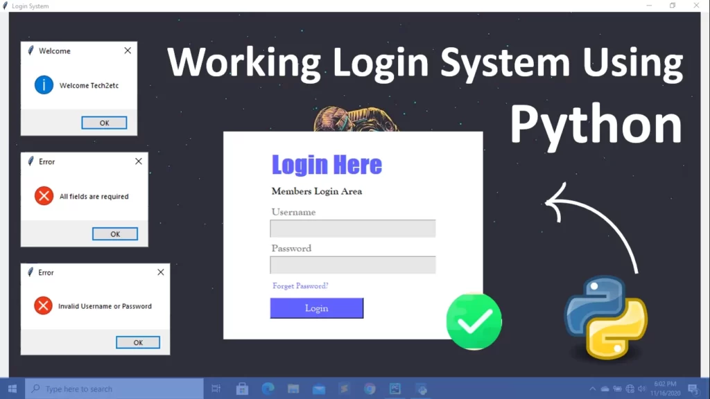 Create A Login System Using Python